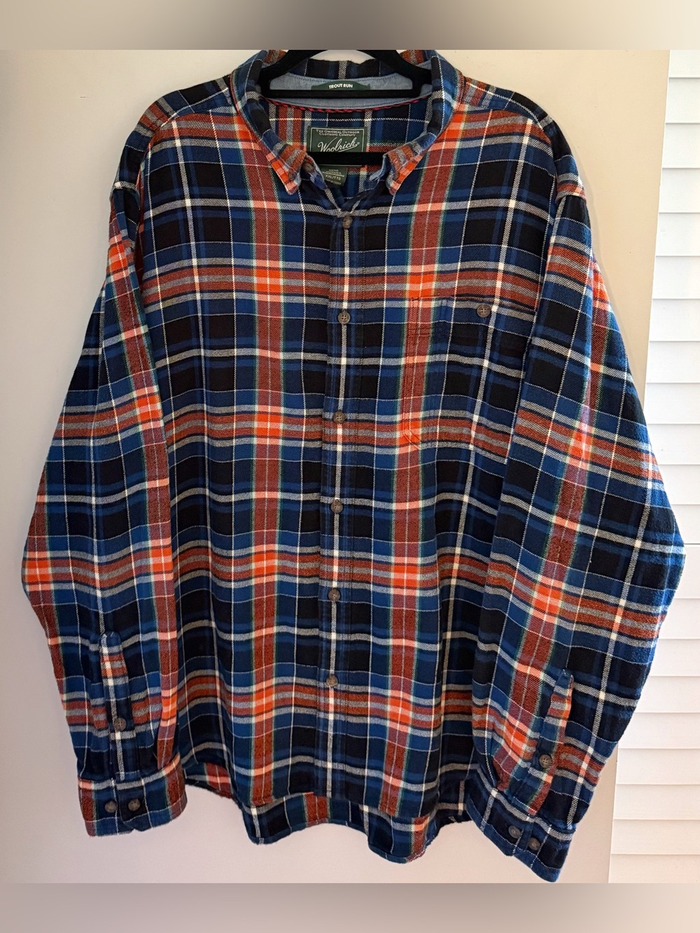 Woolrich Men’s Trout Run Plaid Button Down Shirt XXL